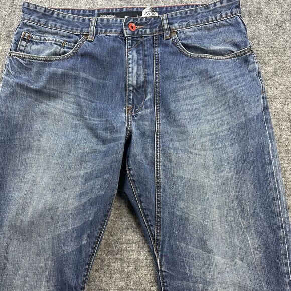 Rocawear Jeans Men 36 Classic Fit Baggy Embroidered Y2K Streetwear Heel Drag - Picture 12 of 15